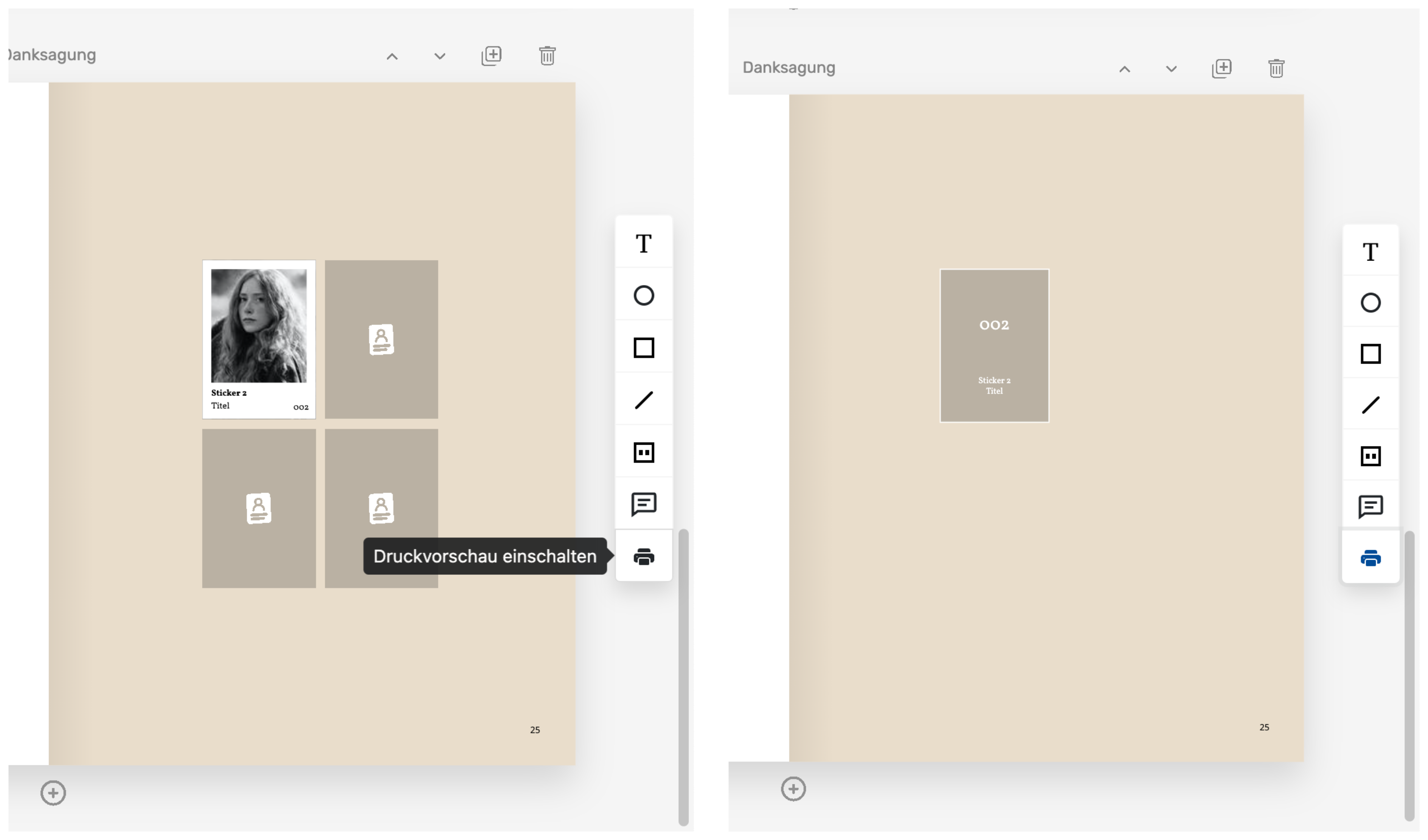 Toggle print mode